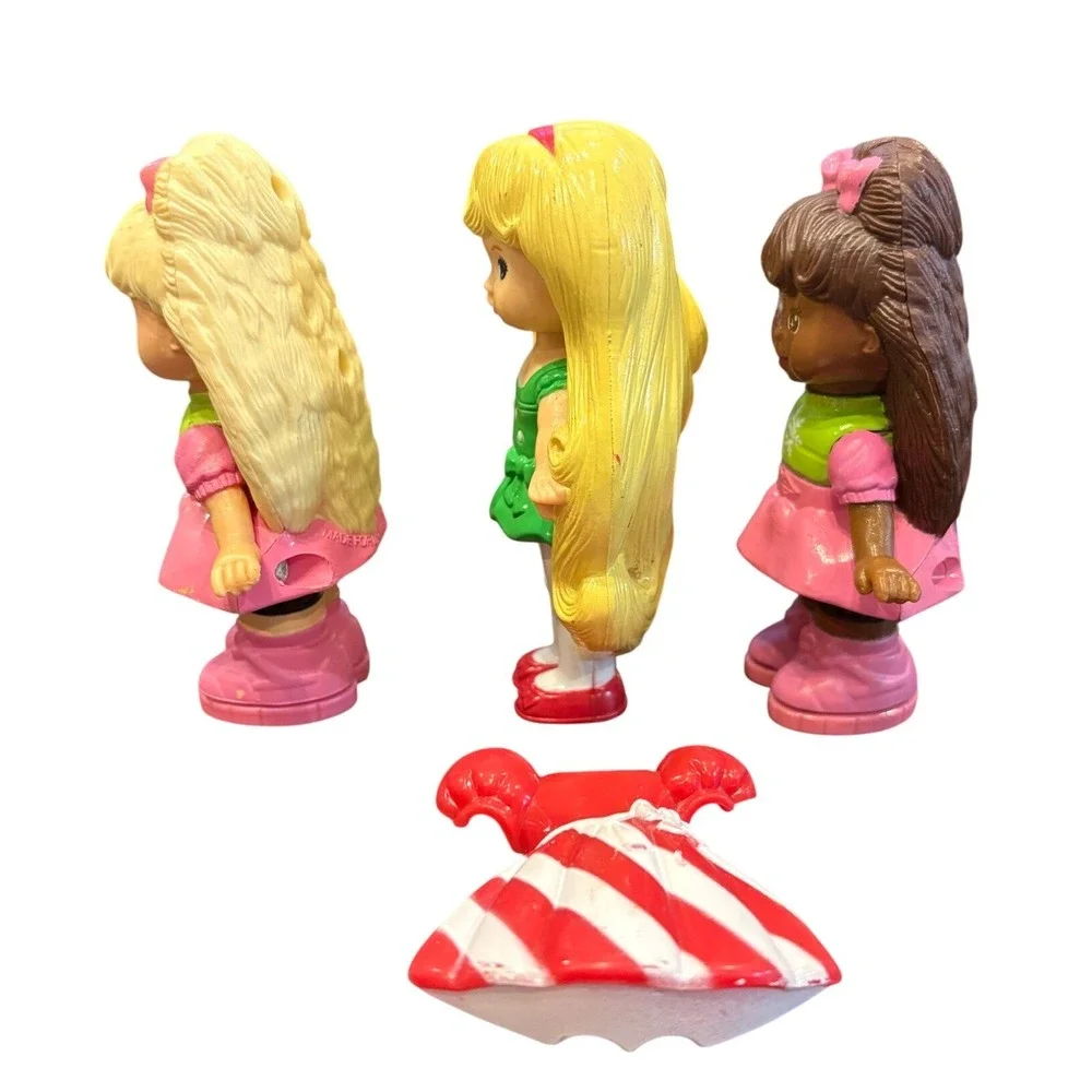 1993 Mini McDonald‎ Sally Secrets and Lil Miss Candy Stripe Dolls Lot 3 Vintage